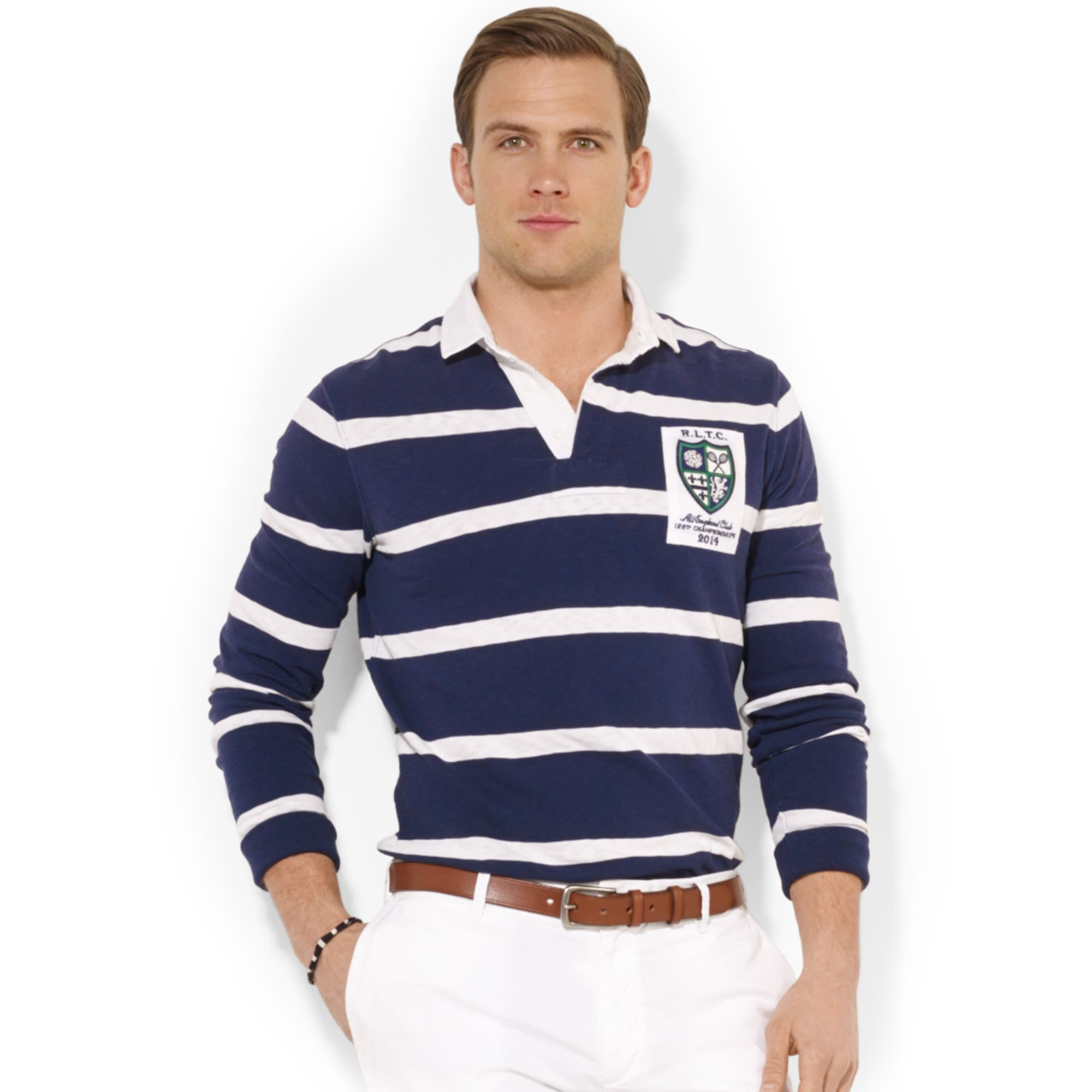 Lyst Ralph Lauren Polo Wimbledon Customfit Striped Jersey Rugby Gallery