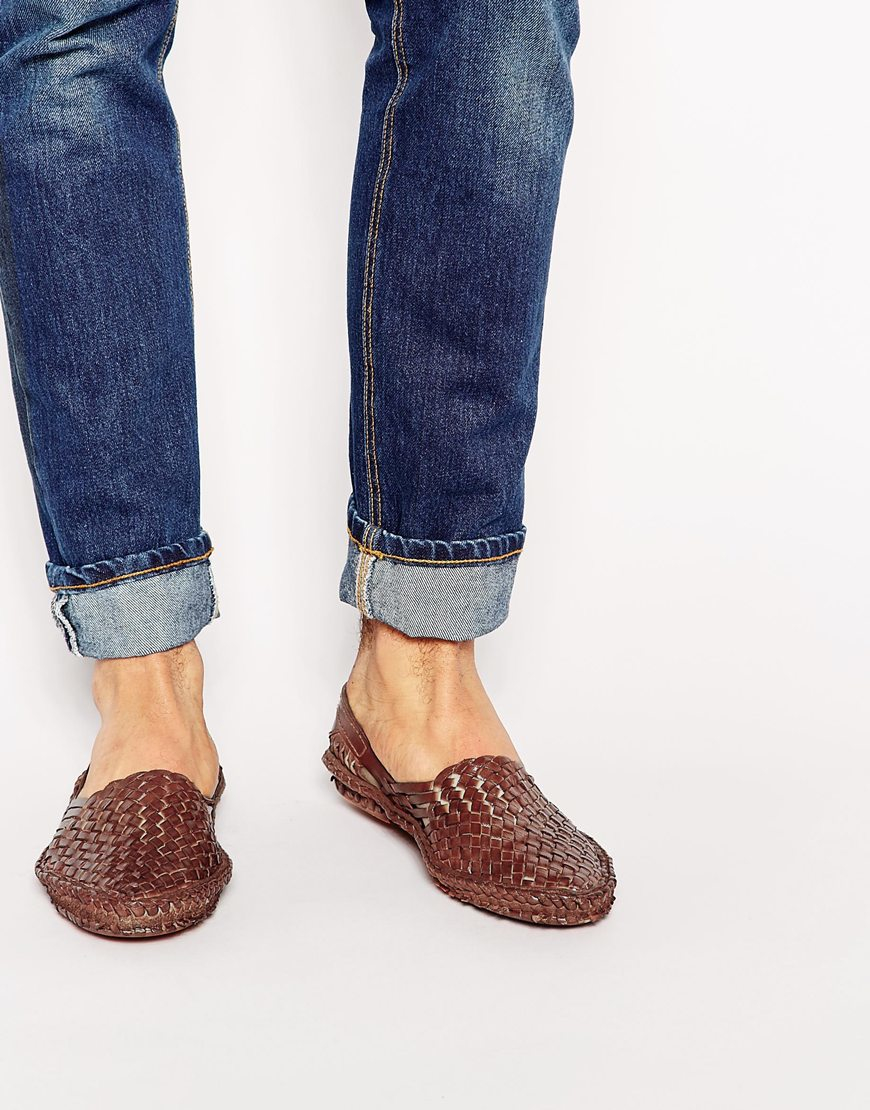 mens woven slip on shoes