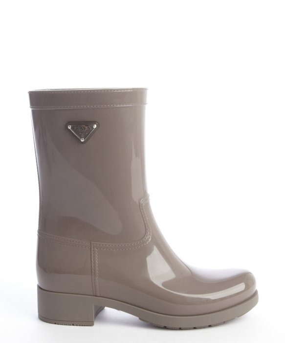 Lyst - Prada Sport Grey Rubber Rain Boots in Gray for Men