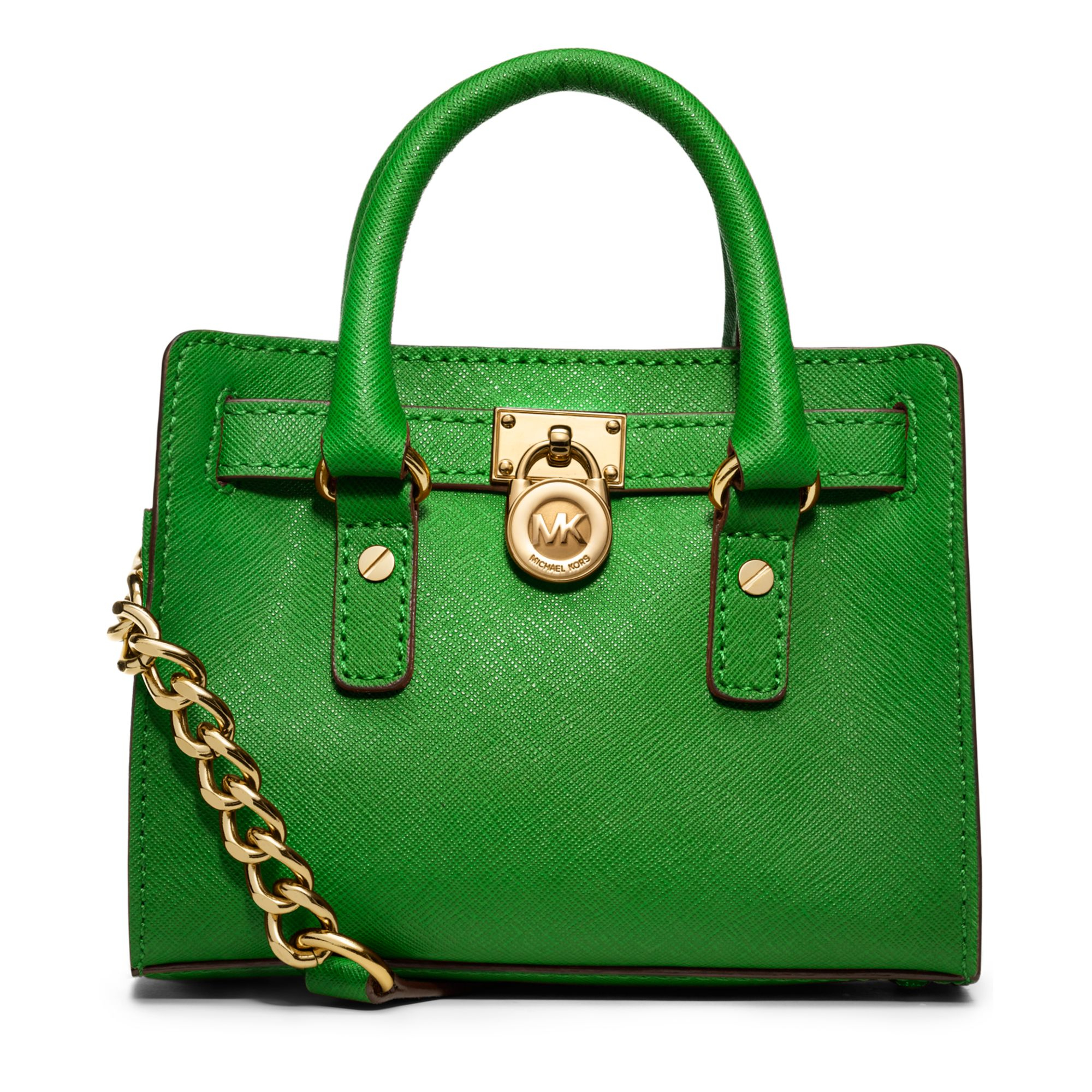 Michael Kors Michael Hamilton Mini Messenger Bag in Green (PALM) | Lyst