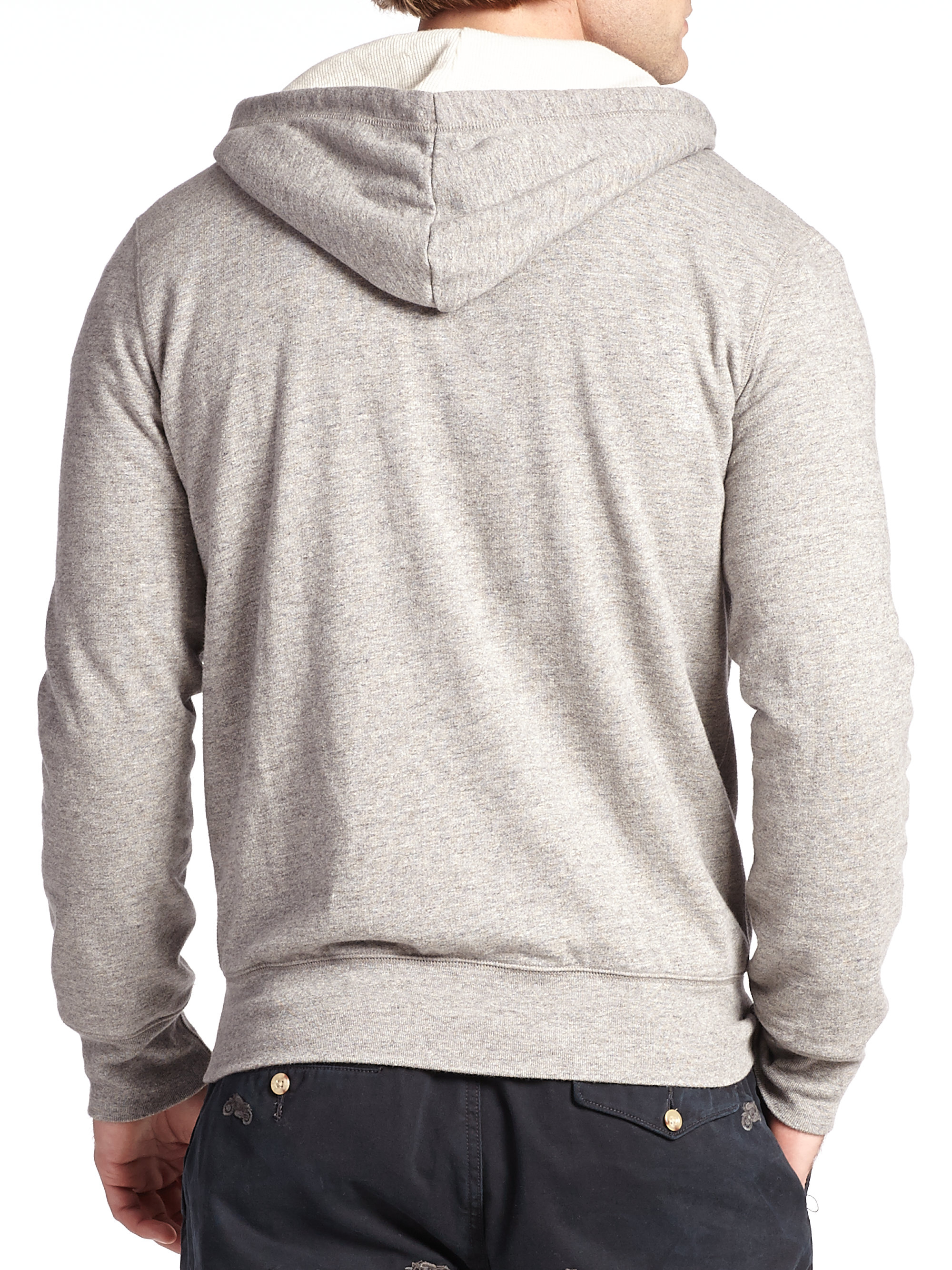 Lyst - Polo Ralph Lauren Reversible Full-Zip Hoodie in Gray for Men