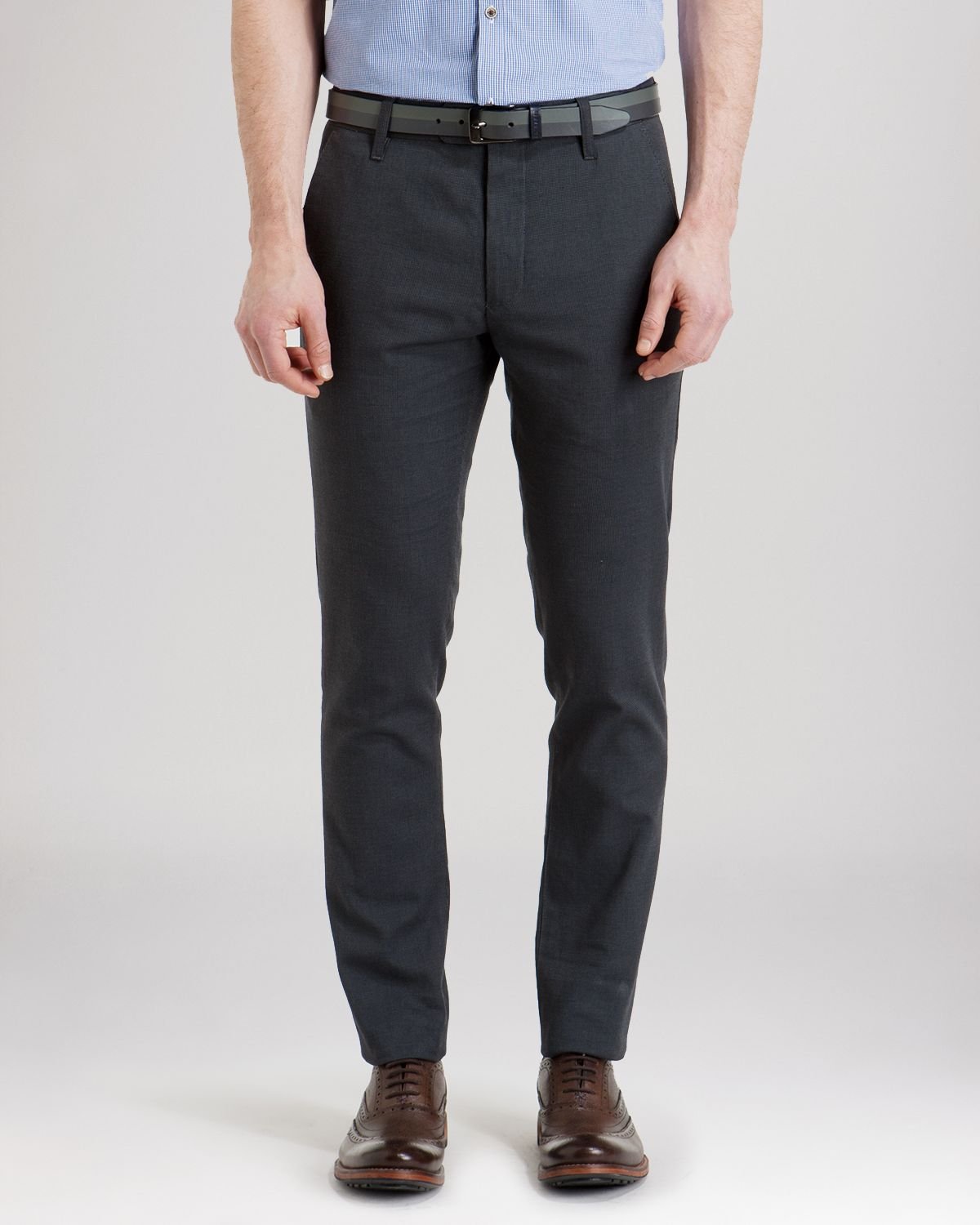 Ted baker Tintega Patterned Slim Fit Chino Pants in Gray for Men | Lyst