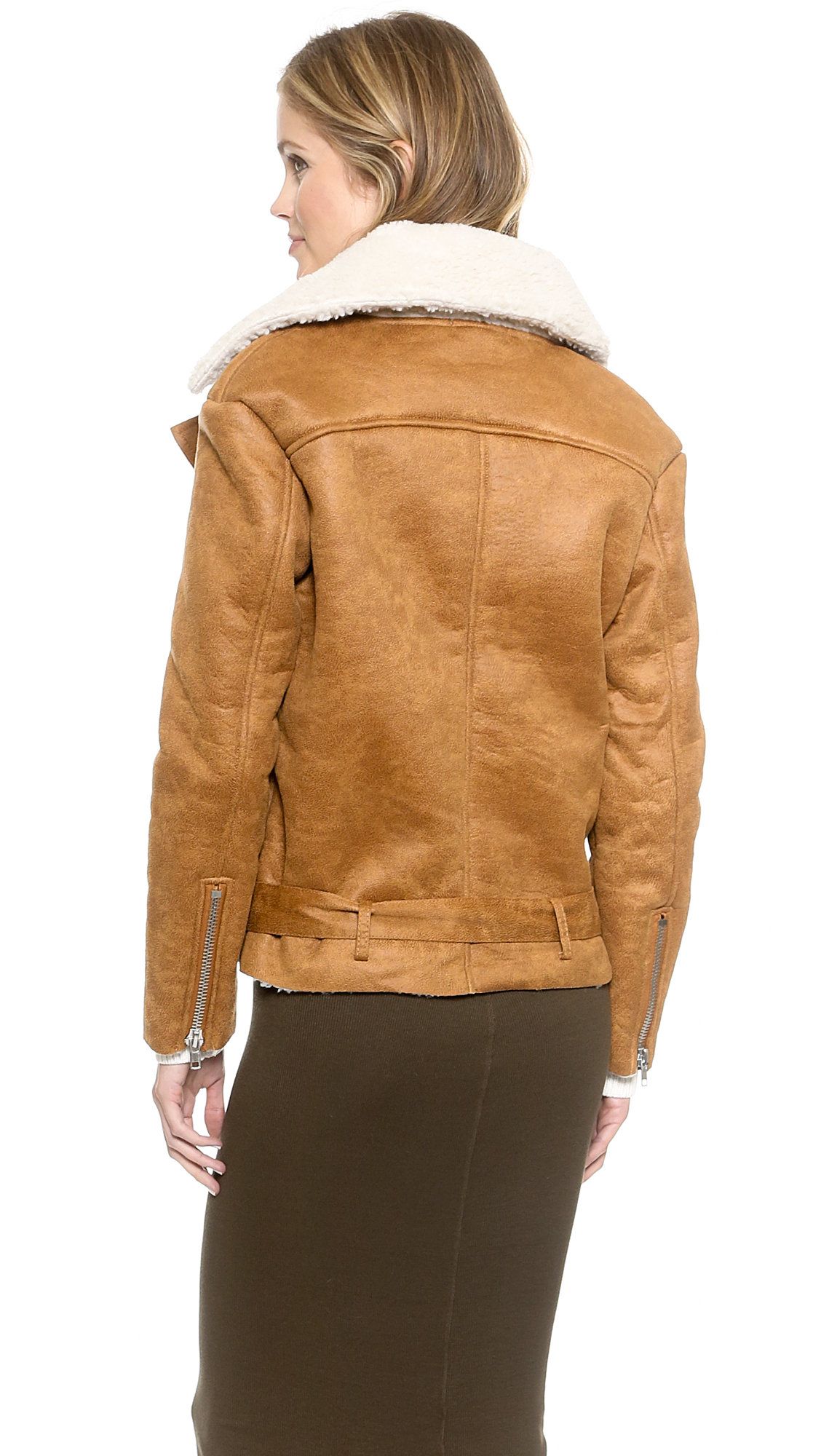 Lyst - Glamorous Faux Shearling Jacket - Brown in Brown