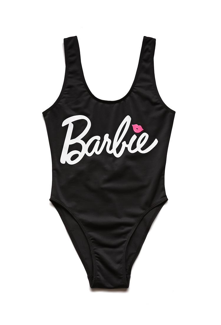 Lyst - Forever 21 Barbie Onepiece Bodysuit in Black