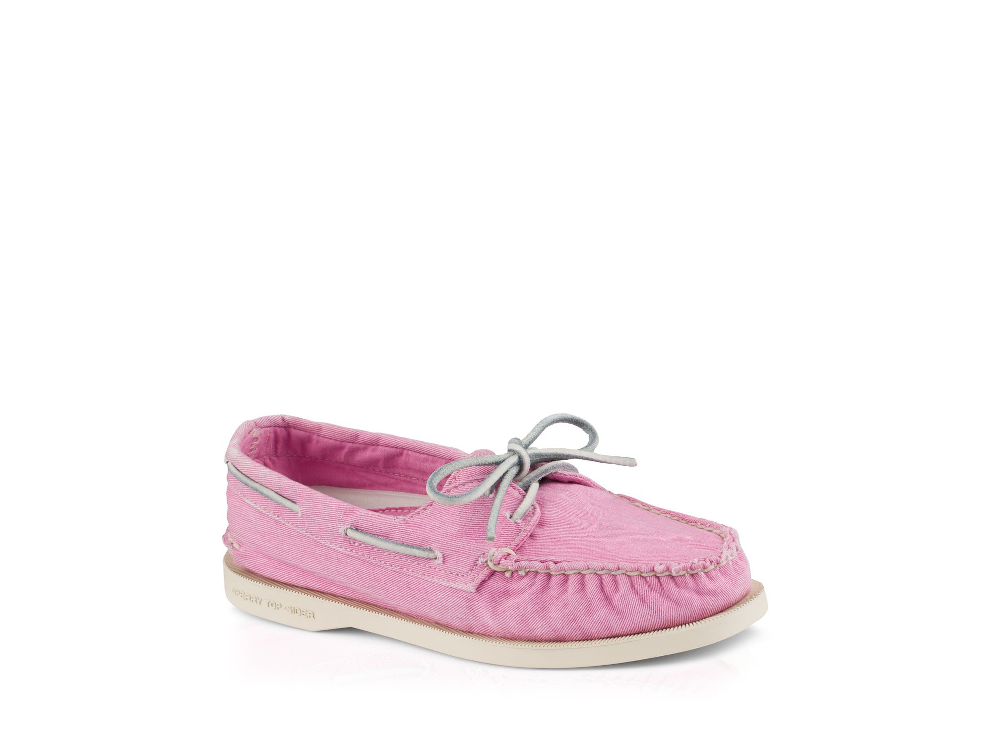 Lyst - Sperry Top-Sider Flat Lace Up Boat Shoes - A/o Washed in Pink