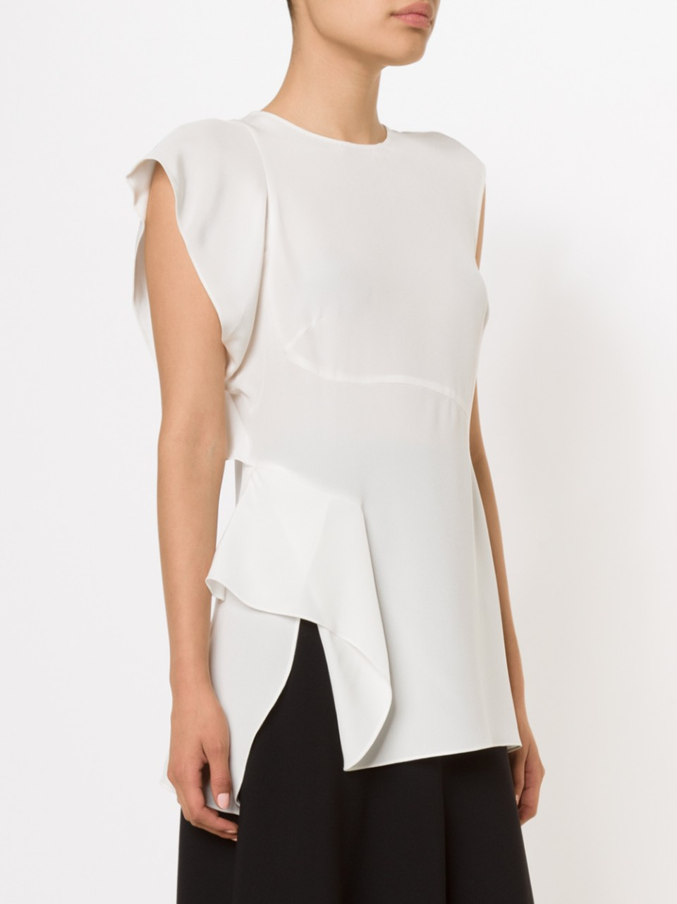 Lyst - 3.1 Phillip Lim Cascading Ruffle Top in White