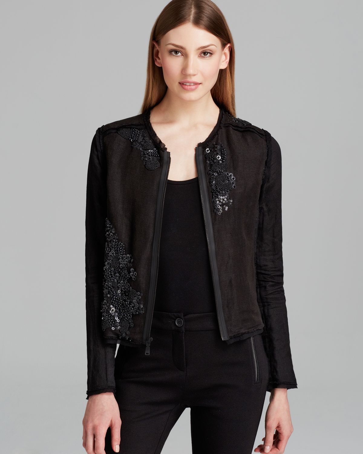 Elie tahari Pearson Jacket in Black | Lyst