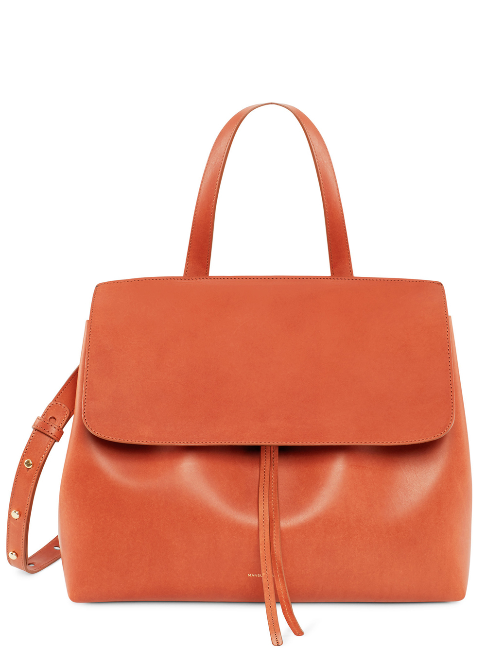 Lyst - Mansur gavriel Lady Leather Shoulder Bag in Orange
