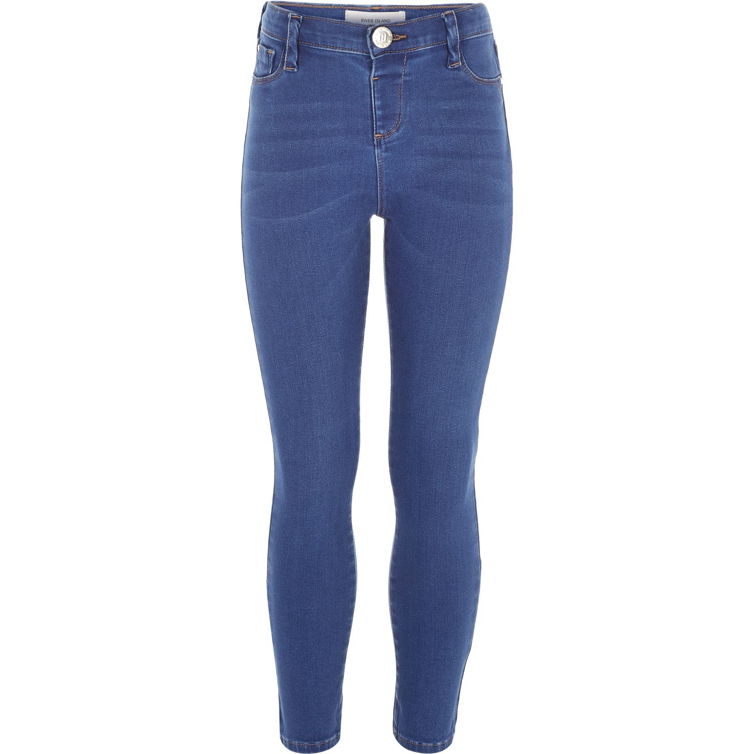 River island Girls Bright Blue Molly Jeggings in Blue | Lyst
