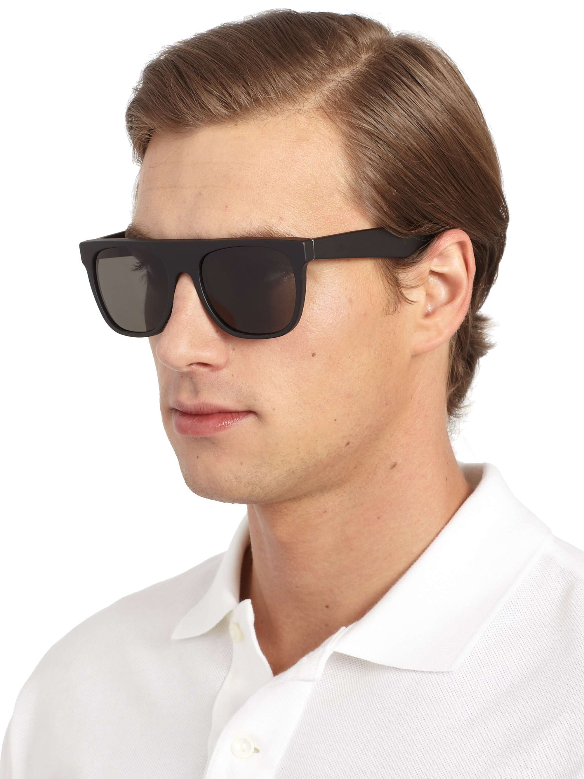 Lyst Retrosuperfuture Flat Top Sunglasses In Black For Men 