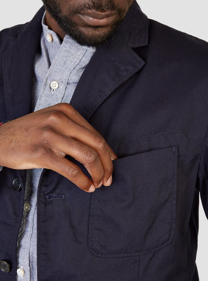 Engineered Garments Baker Jacket Navy Cavalry Twill in Blue for Men Lyst