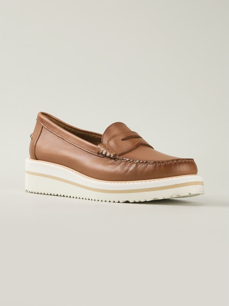 womens platform penny loafers