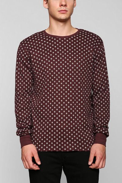 Urban Outfitters Brooklyn Cloth Polka Dot Thermal Shirt in Brown for ...