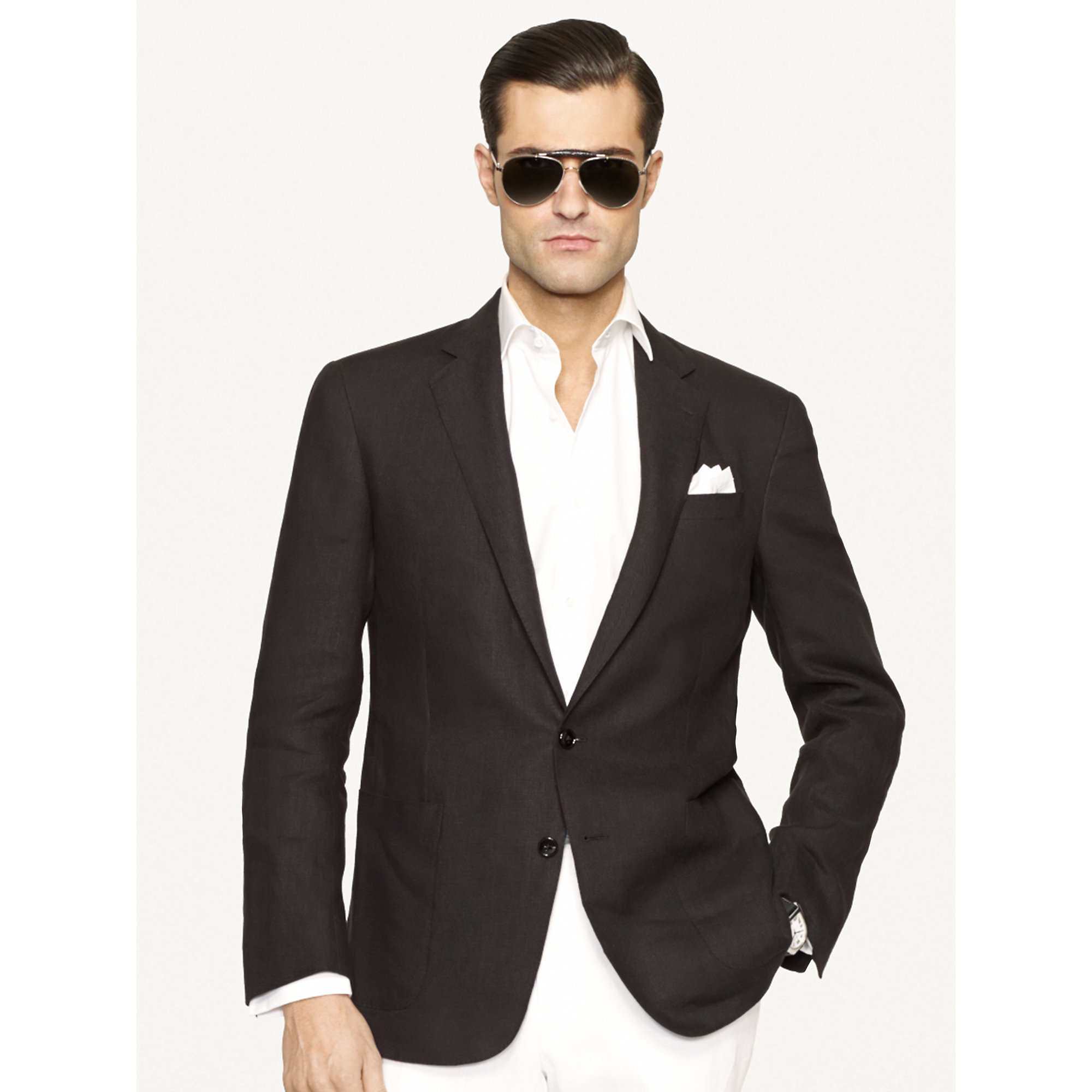 Lyst - Ralph Lauren Black Label Linen Nigel Sport Coat in Black for Men