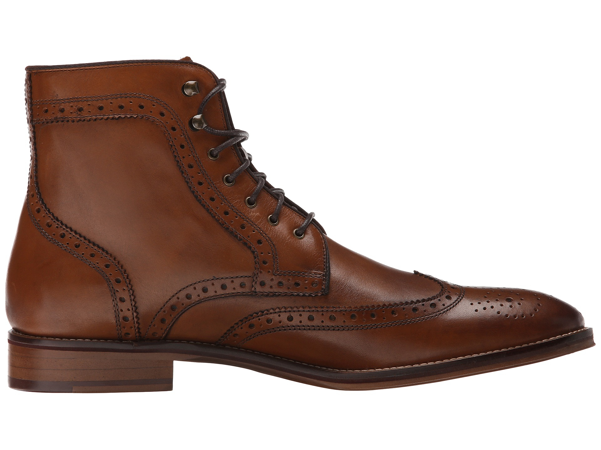 Johnston & murphy Conard Wingtip Boot in Brown for Men | Lyst