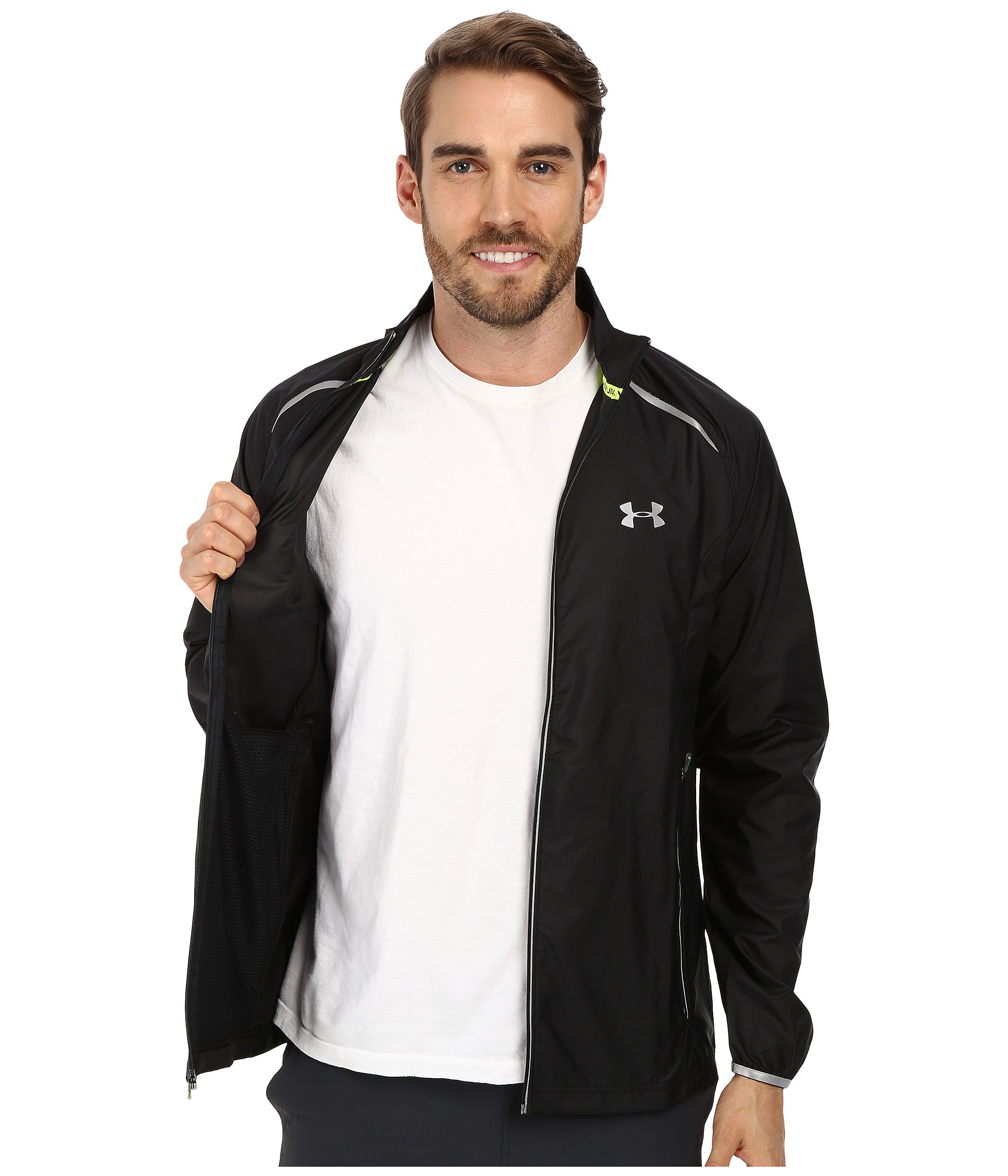 under armour mens ua storm launch jacket black