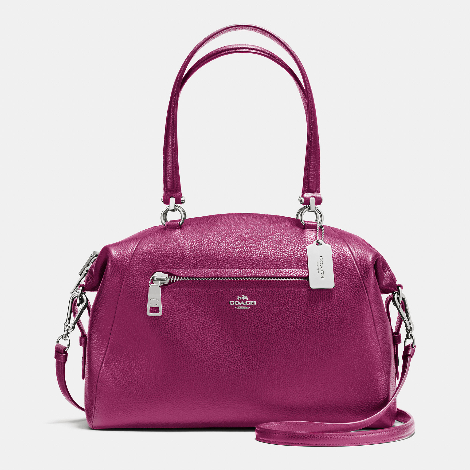 Coach | Purple Large Prairie Satchel In Pebble Leather | Lyst