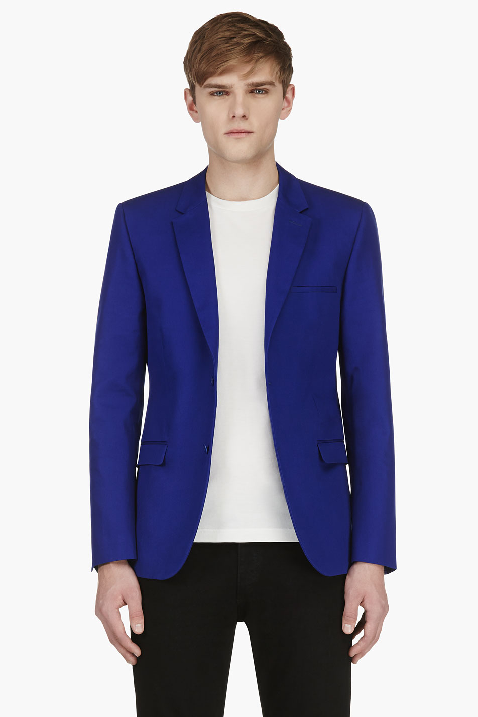 Calvin Klein Royal Blue Blazer in Blue for Men | Lyst