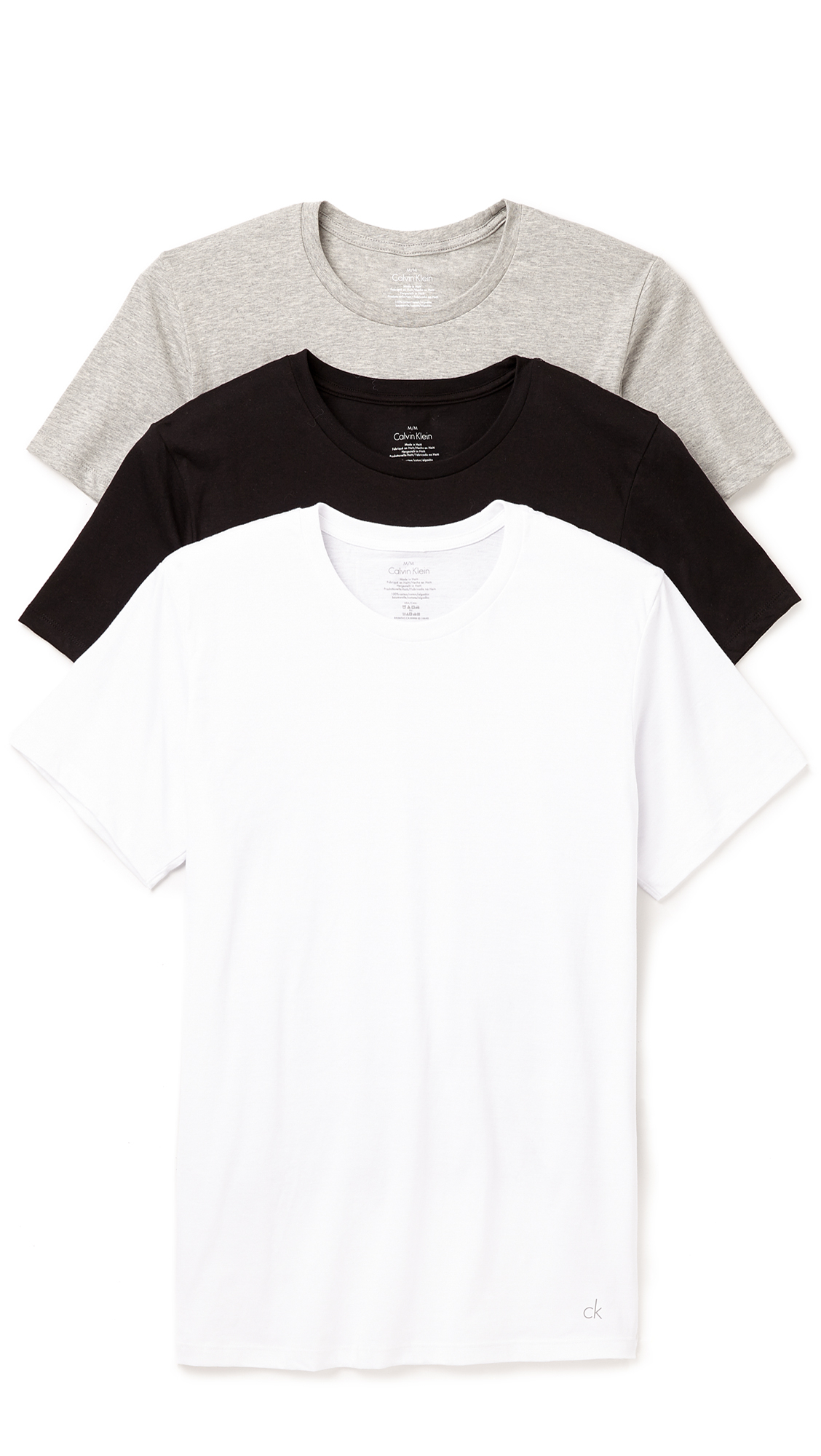 Calvin klein 3 Pack Cotton Classic Crew Neck T-shirts in Multicolor for ...