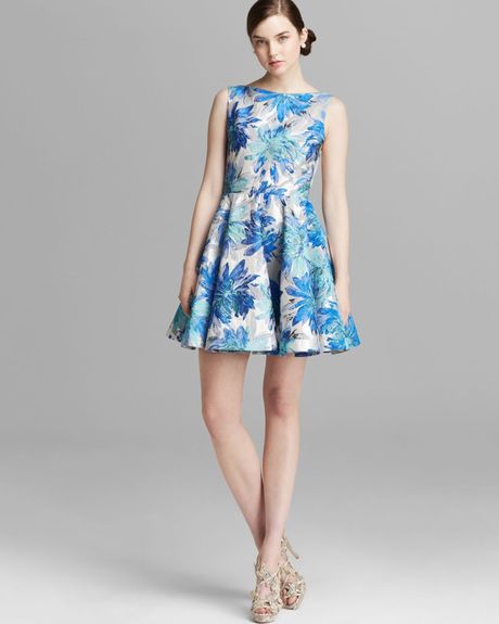 Alice + Olivia Alice Olivia Dress Foss Floral Jacquard in Multicolor ...