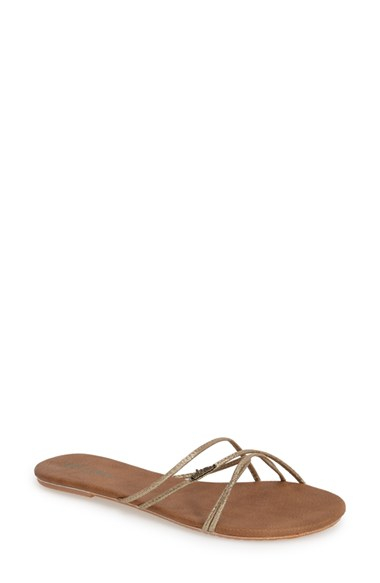 Volcom 'Awesome' Sandal in Gold | Lyst
