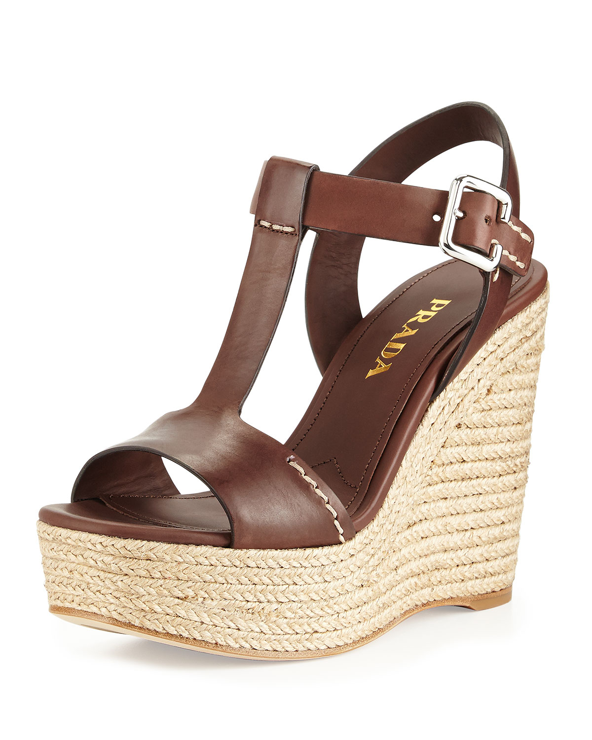 prada espadrille wedge shoes