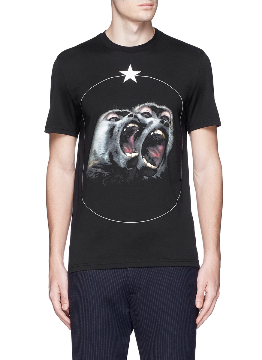Lyst - Givenchy Monkey Print T-shirt in Black for Men