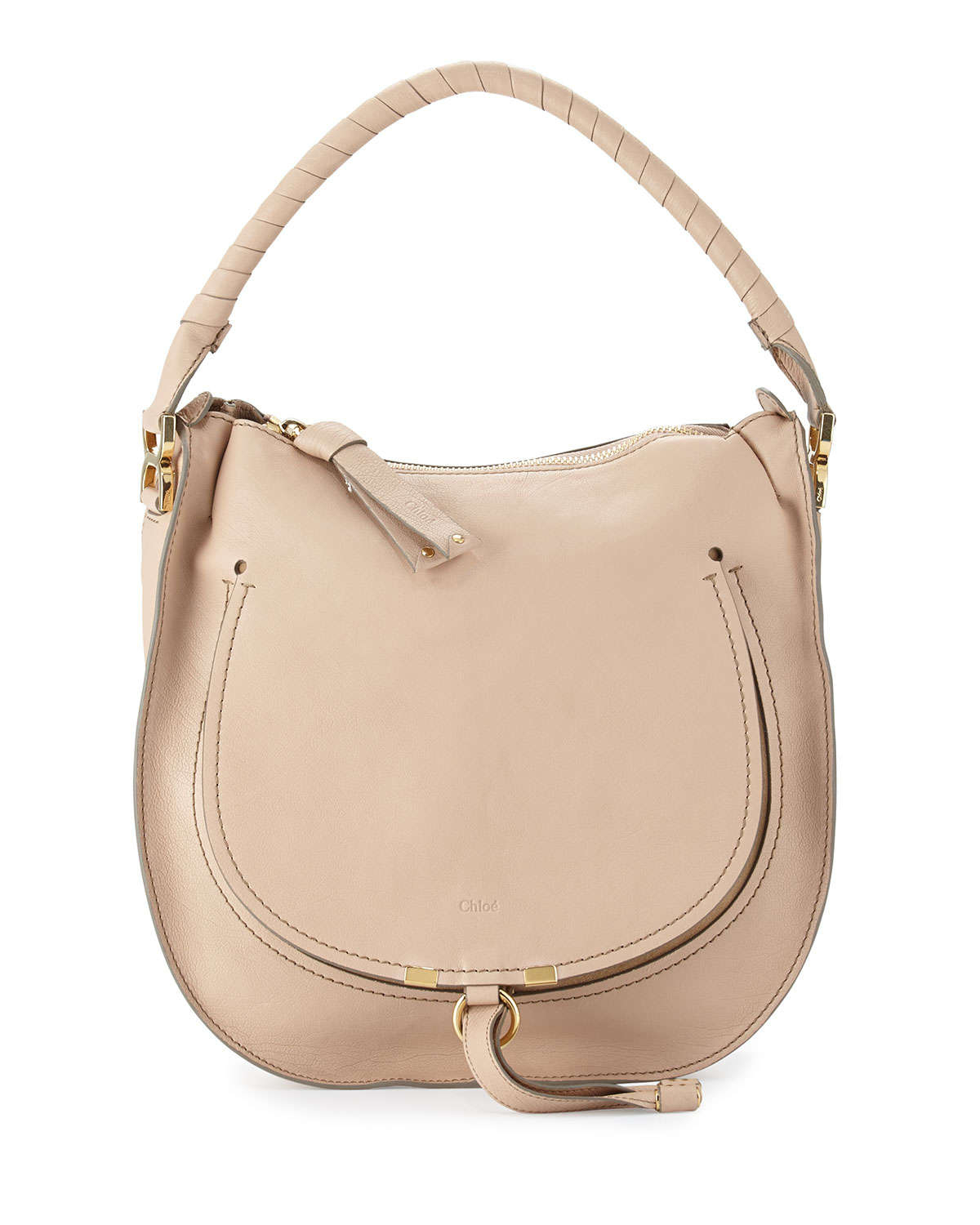 Chlo Marcie Leather Hobo Bag in Beige (nude) | Lyst  