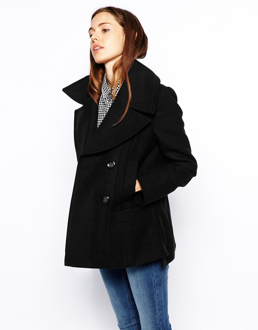 Blue Pea Coat Womens | Han Coats