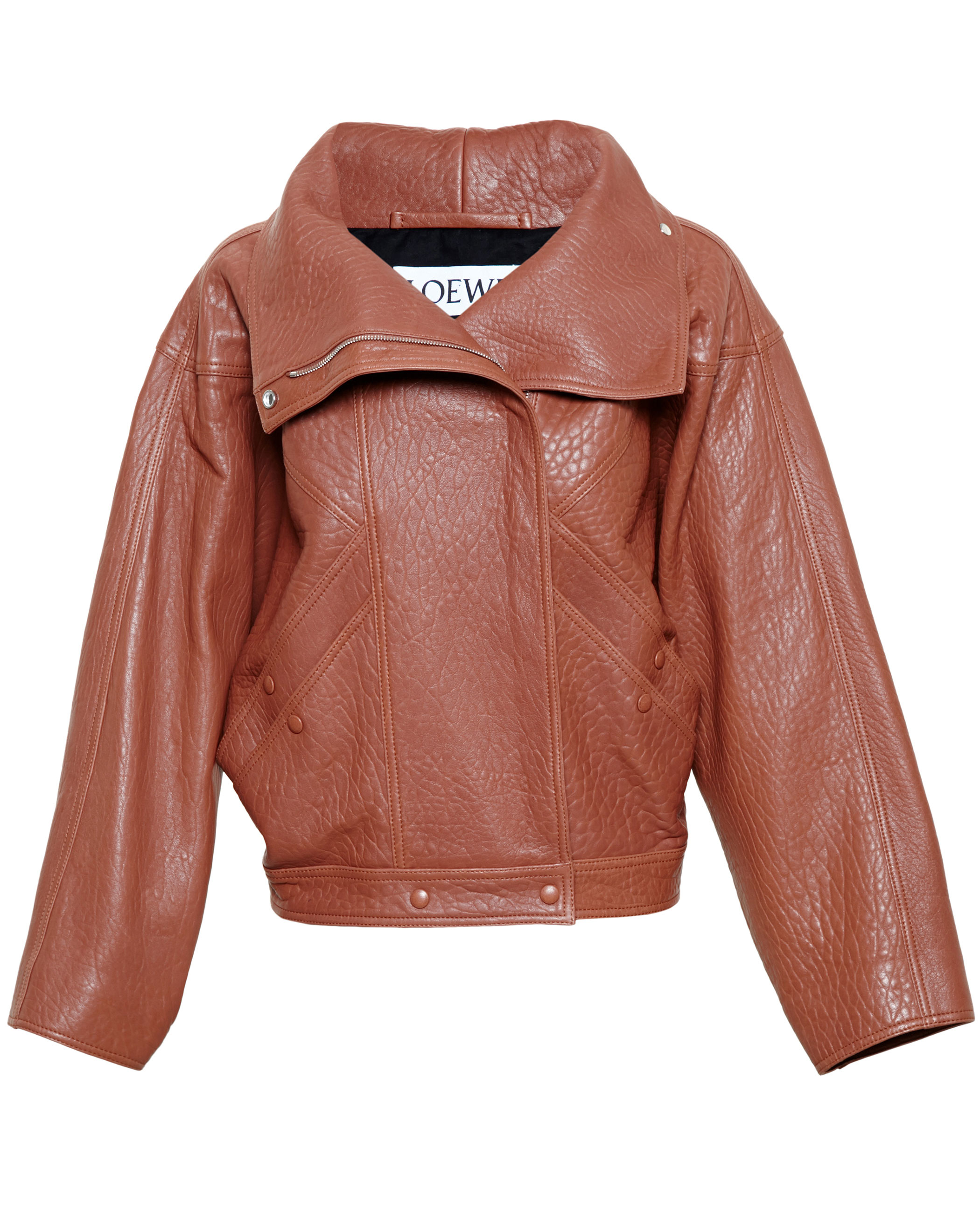 Lyst - Loewe Over-sized Leather Bomber Jacket in Brown