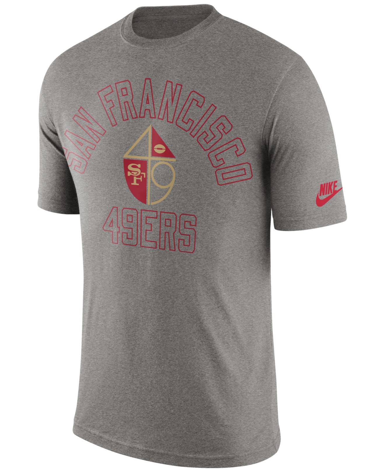 Lyst - Nike Men's San Francisco 49ers Retro Logo T-shirt in Gray for Men