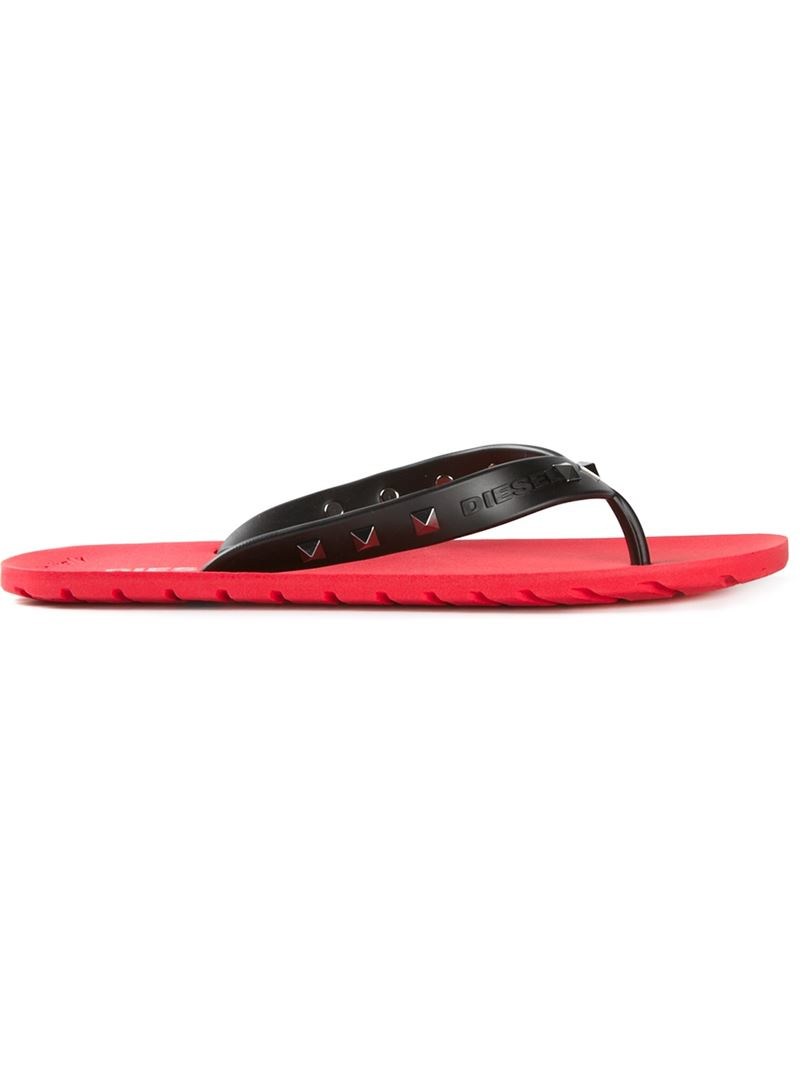 Lyst - DIESEL Splish Flip-Flops in Black for Men