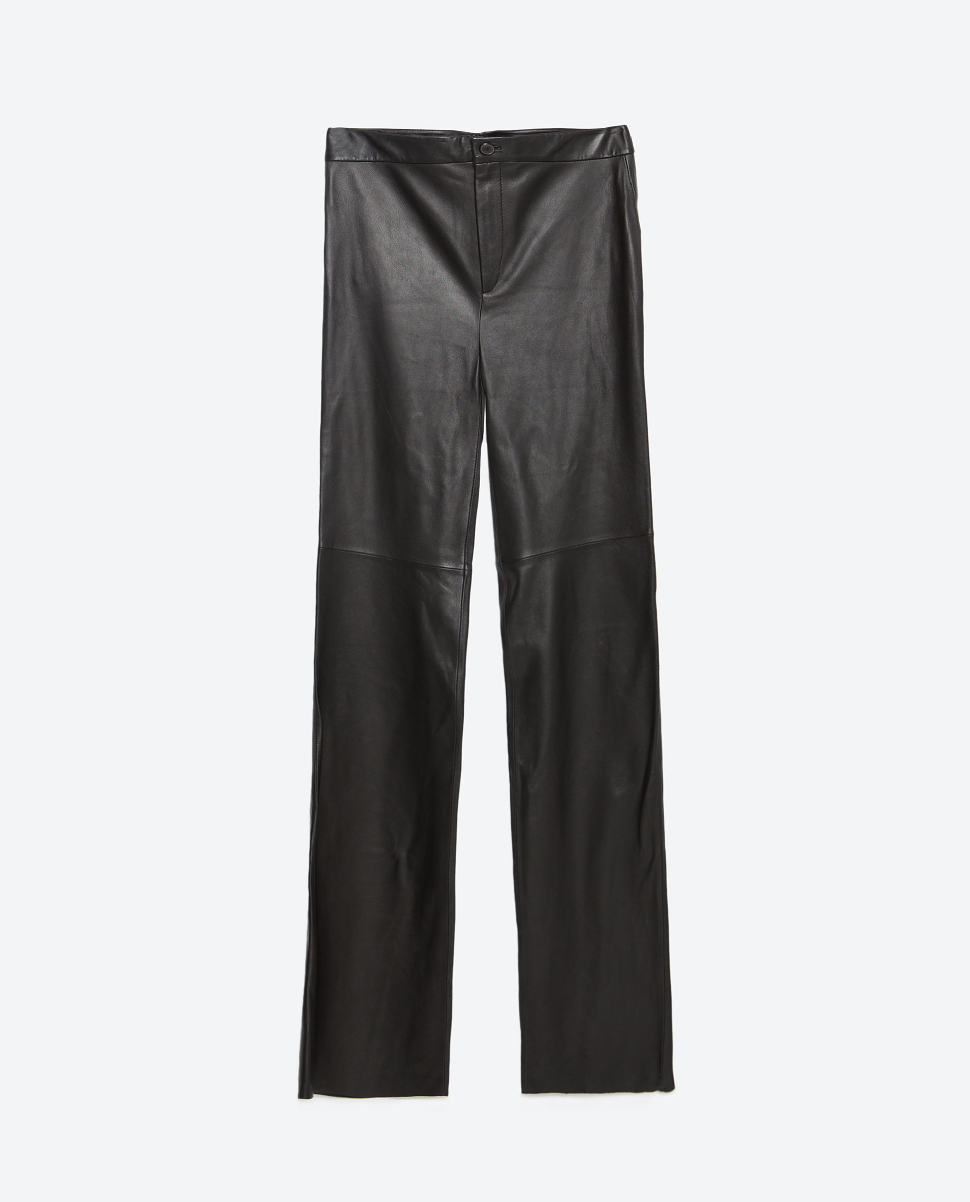 zara black belted trousers