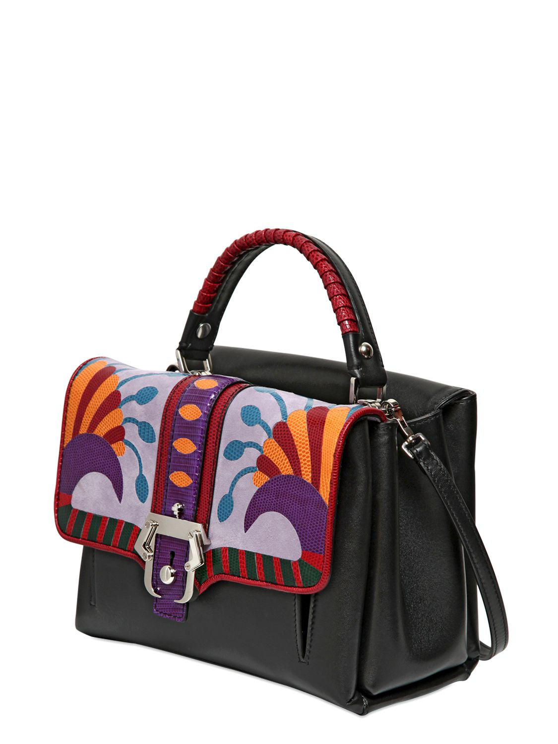 Paula Cademartori Petit Faye Leather Lizard Shoulder Bag in Multicolor ...