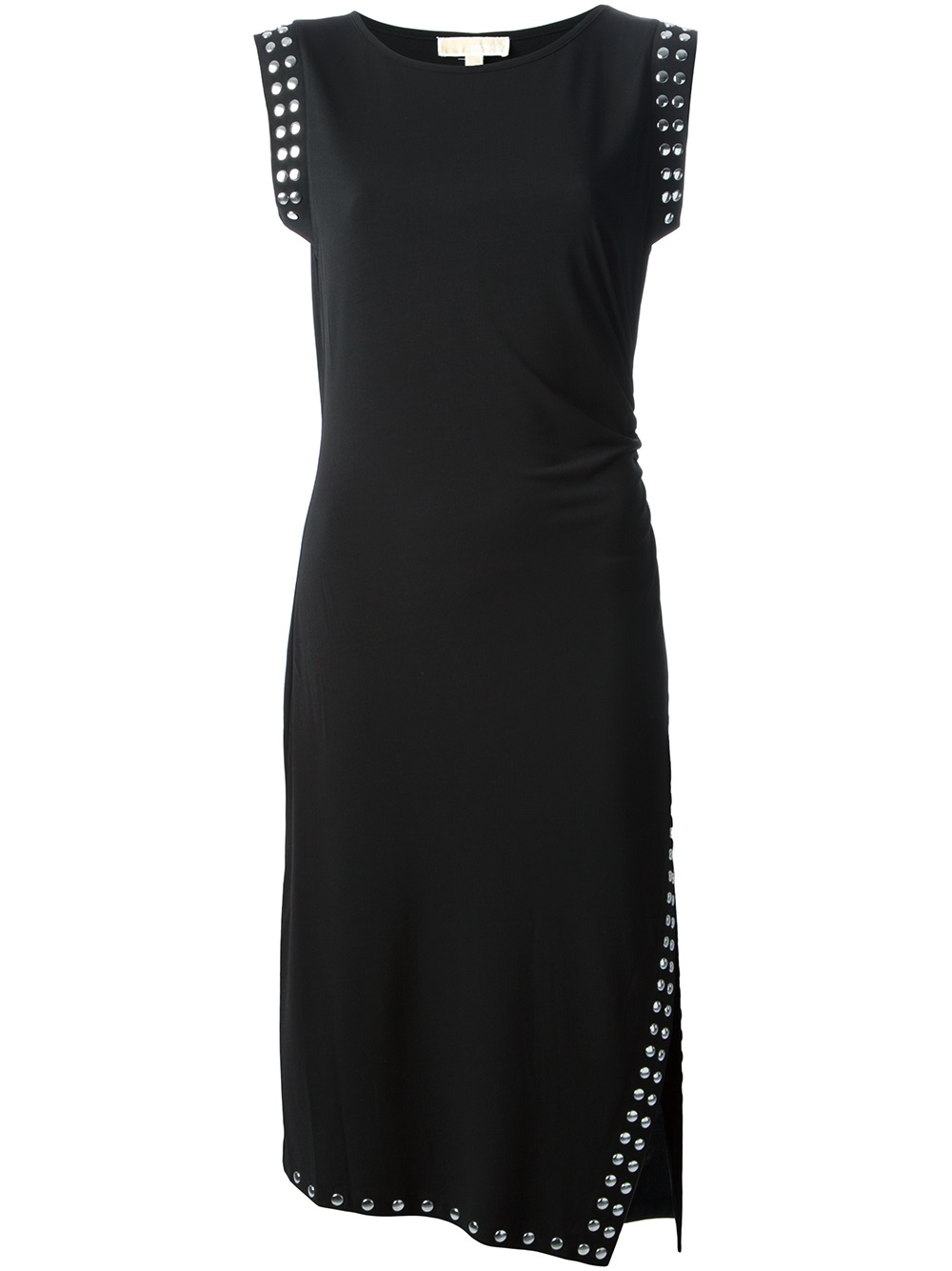 Michael Michael Kors Studded Trim Shift Dress in Black | Lyst