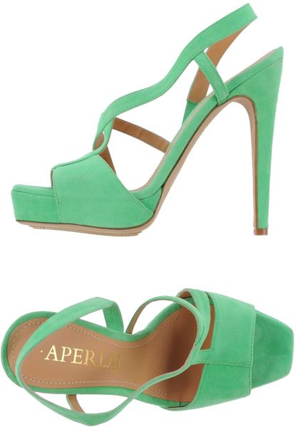 Aperlai Platform Sandals in Green (Light green) | Lyst