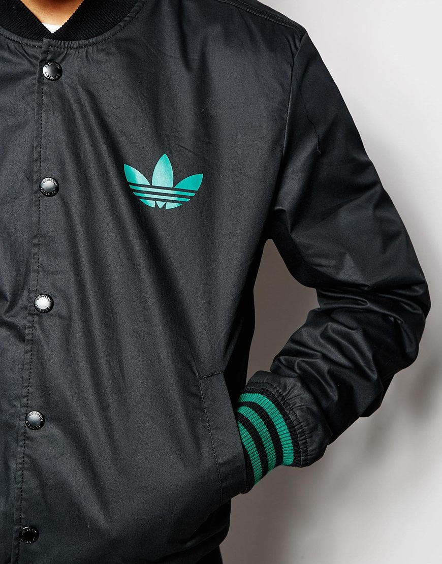 adidas bomber jacket mens black