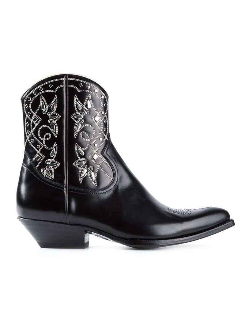 saint laurent western bootie