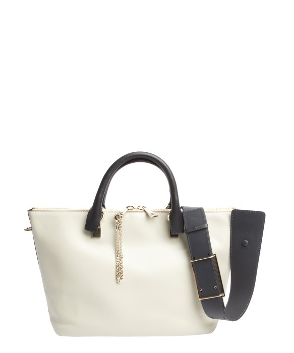 Chlo Marshmallow Grey Leather \u0026#39;Baylee\u0026#39; Convertible Tote in Gray ...