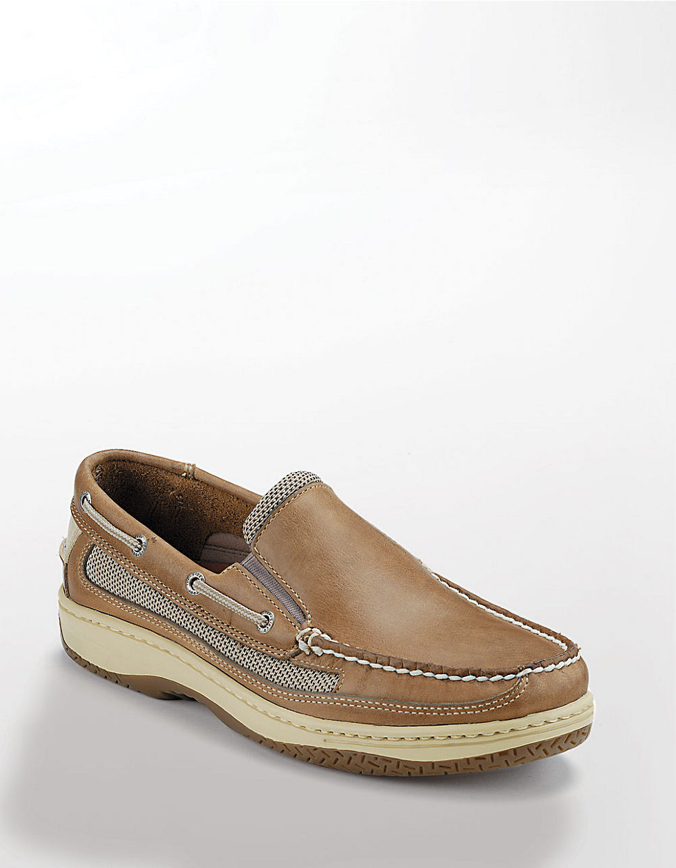 mens sperry leather slip on shoes