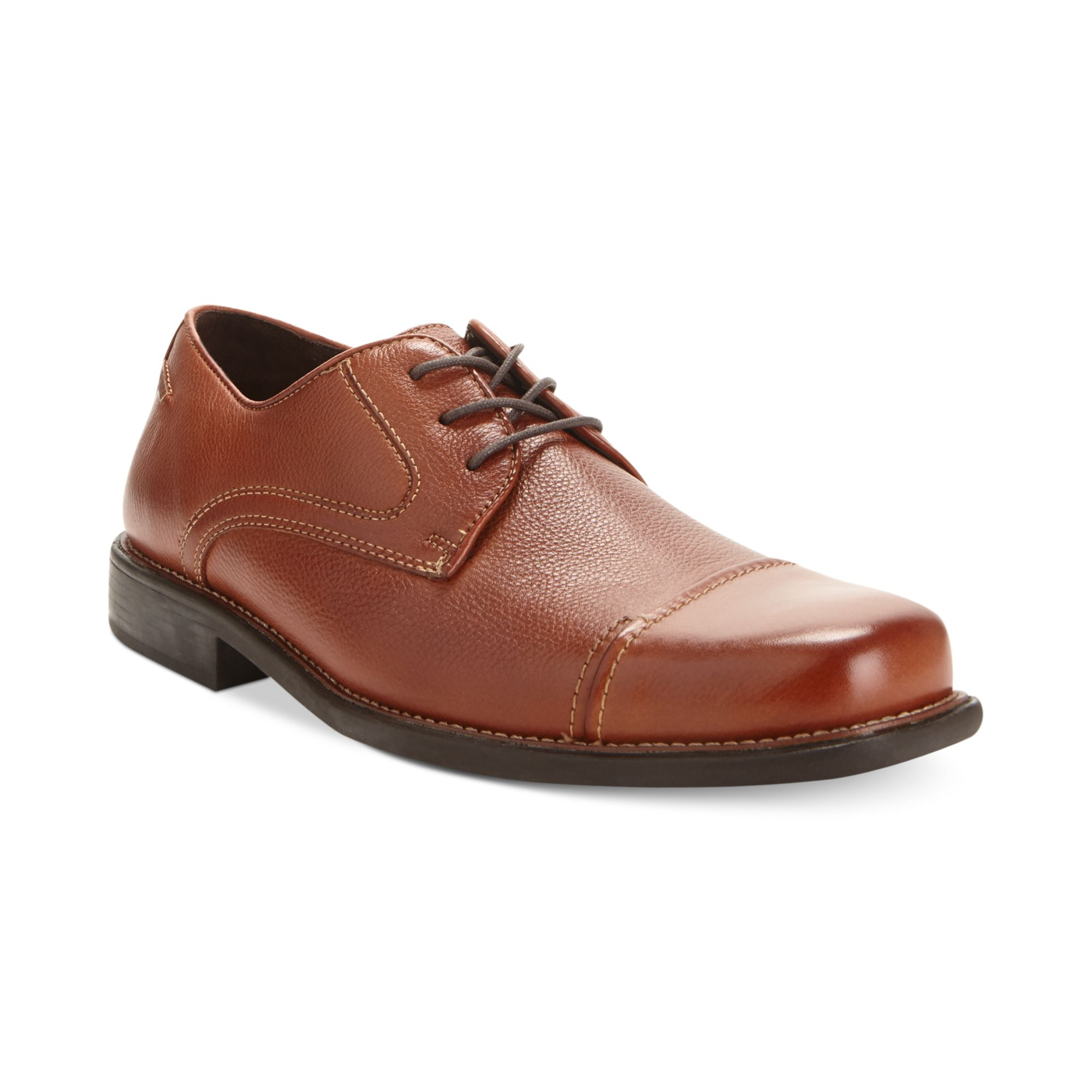 Johnston & Murphy Mccomb Cap Toe Shoes in Brown for Men (Tan) | Lyst