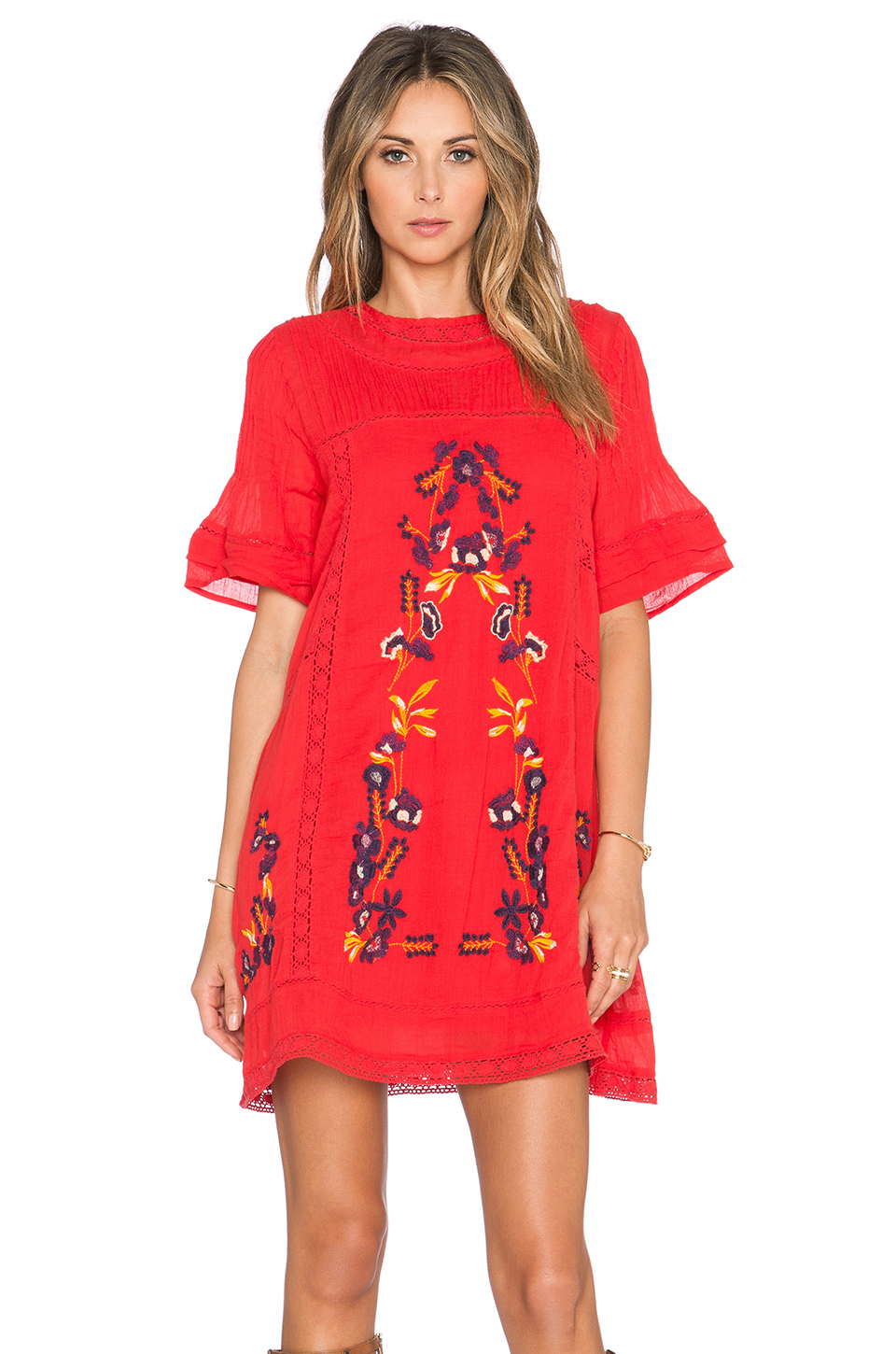 free people red dress