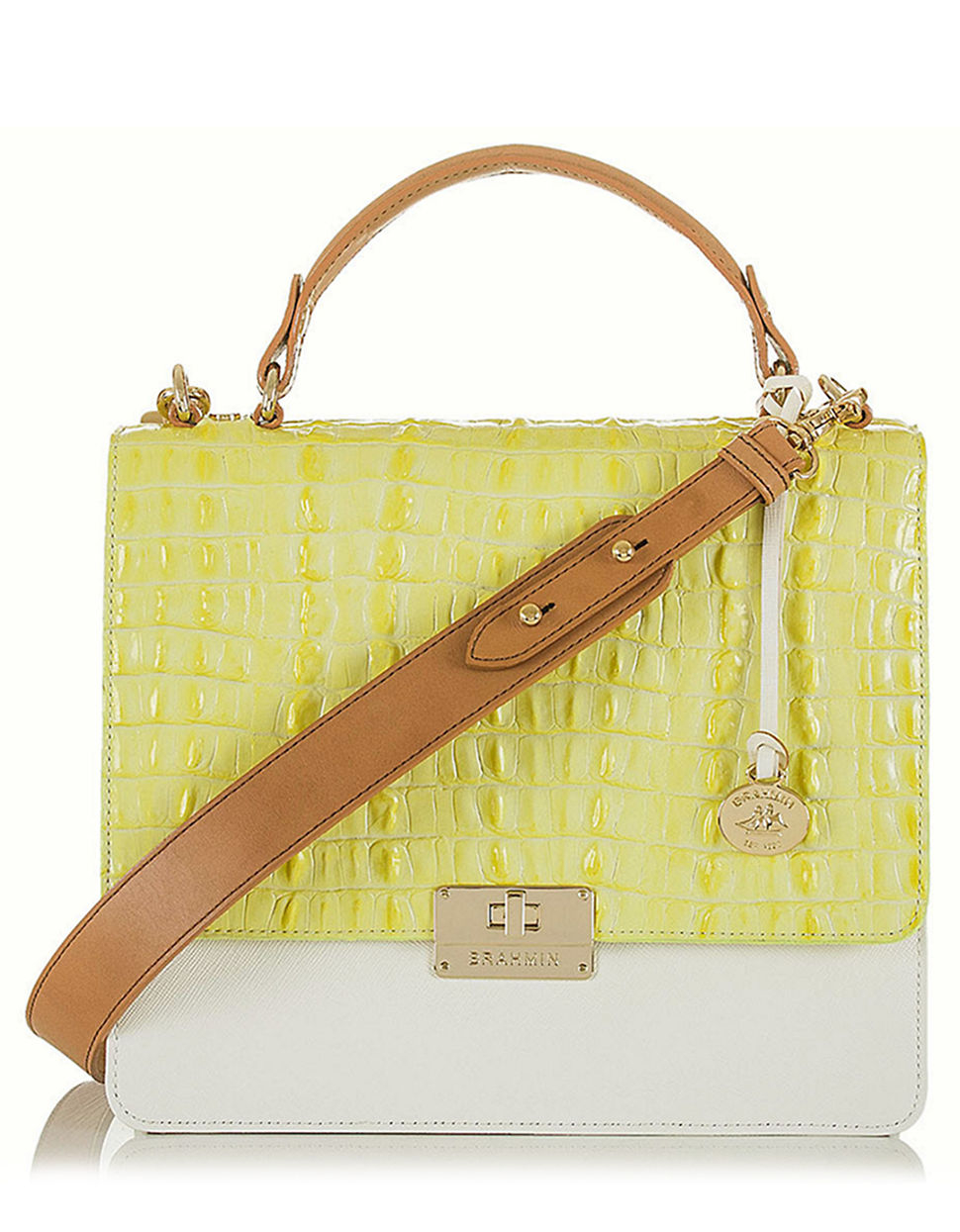 Brahmin Cecelia Leather Crossbody Bag in Green (Limelight) Lyst