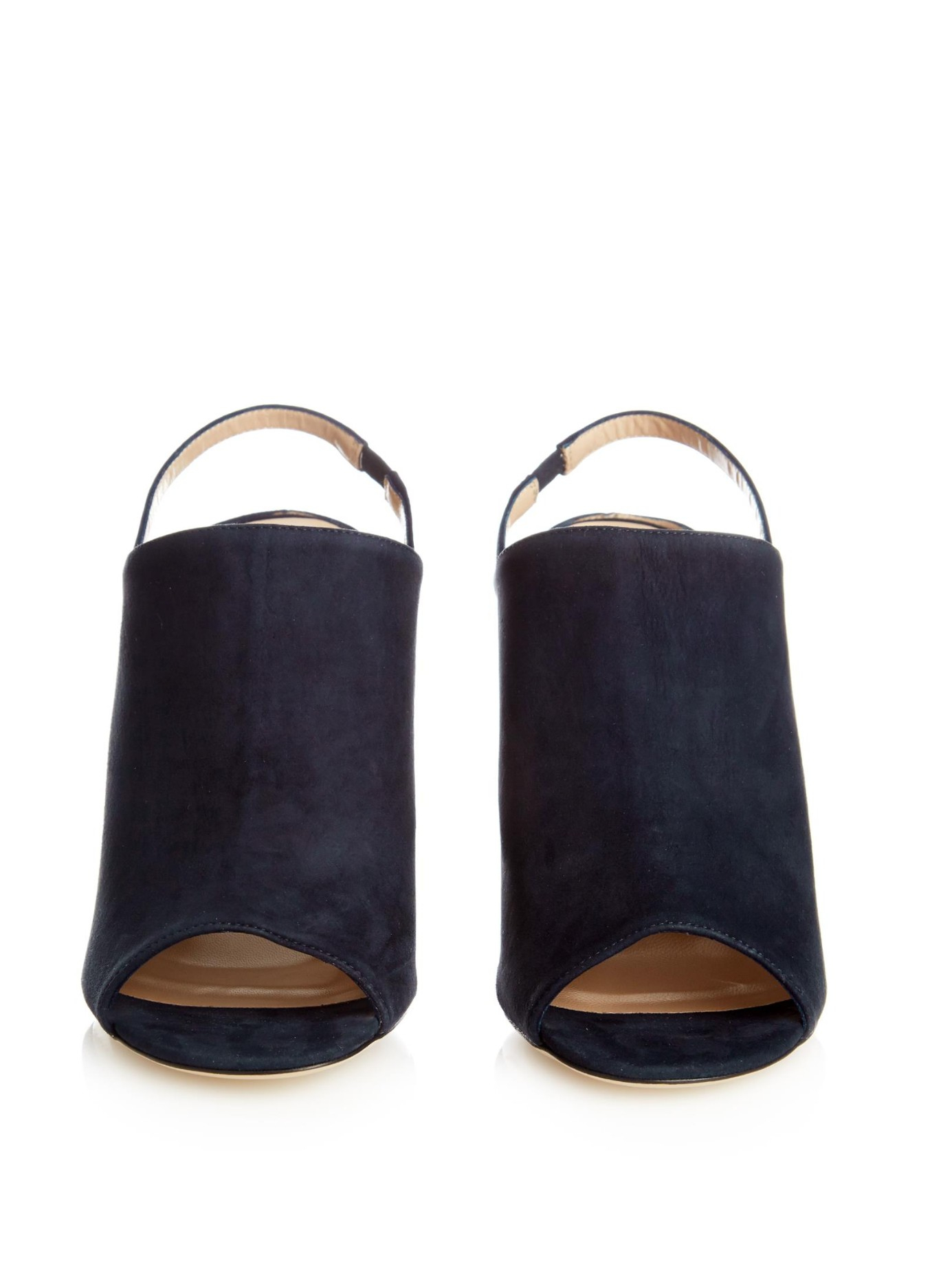 slingback mule high heel von Diane Lyst in Blue furstenberg Violet (NAVY)  Mules
