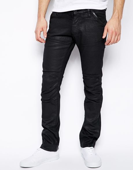 G-star Raw G Star Jeans Elwood Wood 3d Super Slim Leather Detail in ...