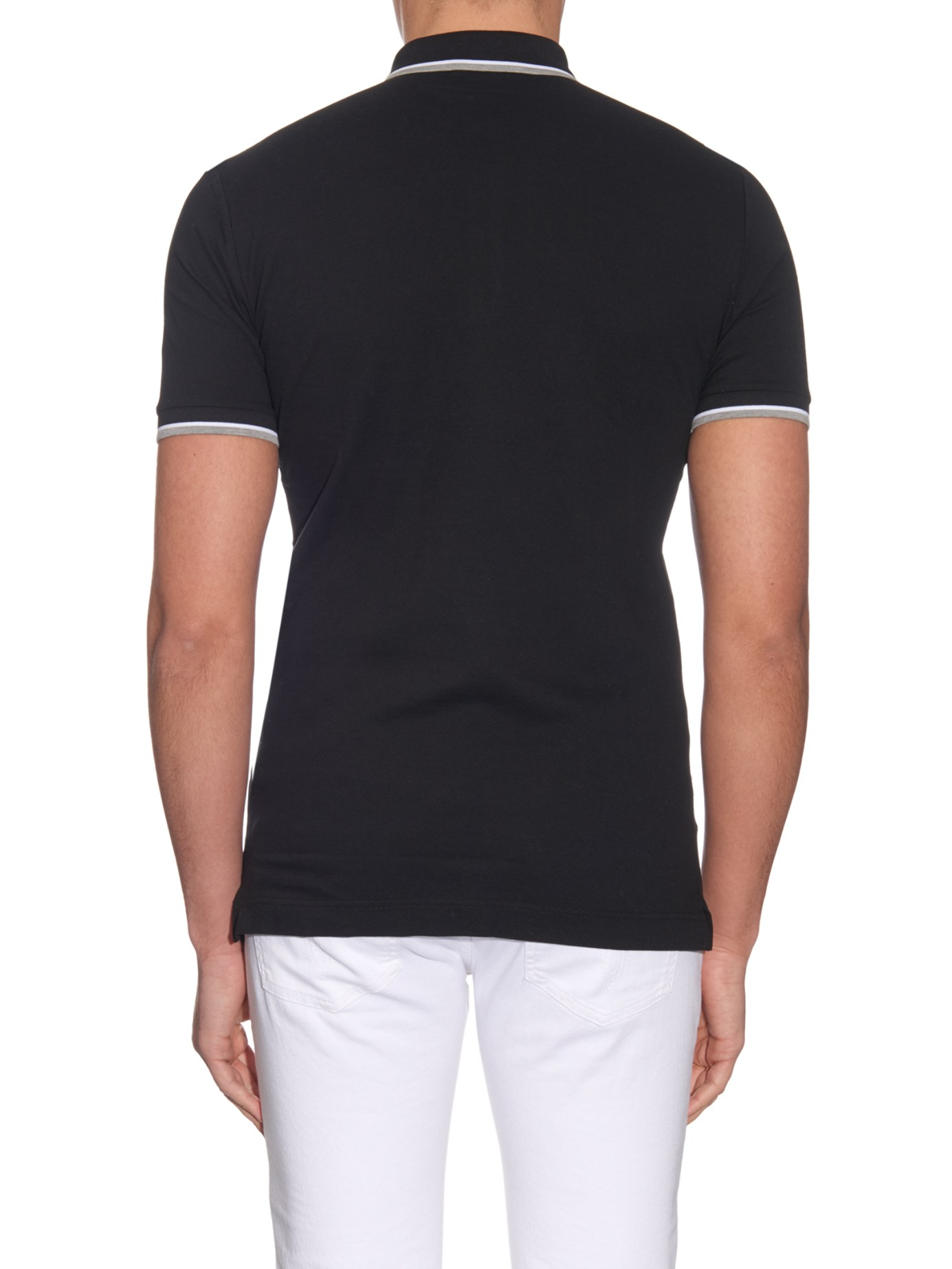 Lyst - Dolce & Gabbana Crown-embroidered Cotton-piqué Polo Shirt in ...