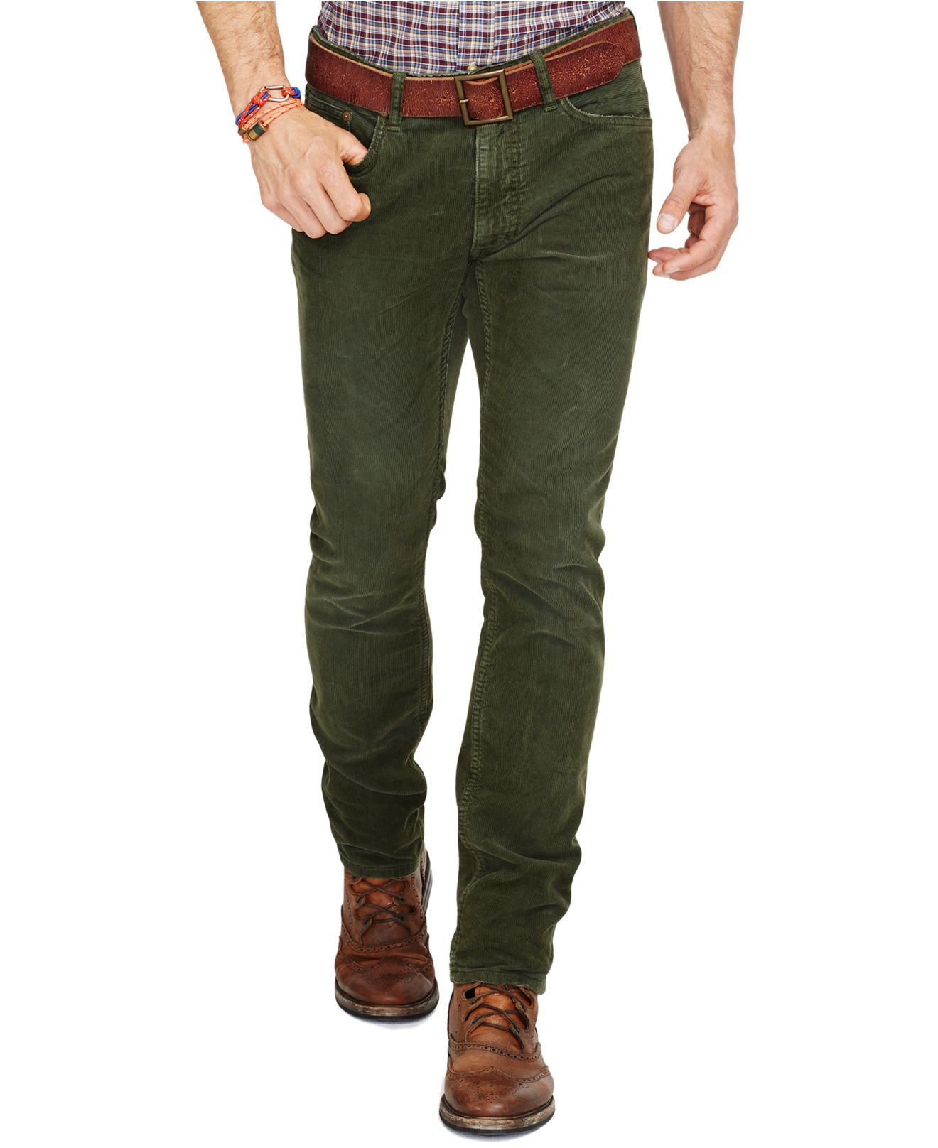 olive green pants mens slim fit