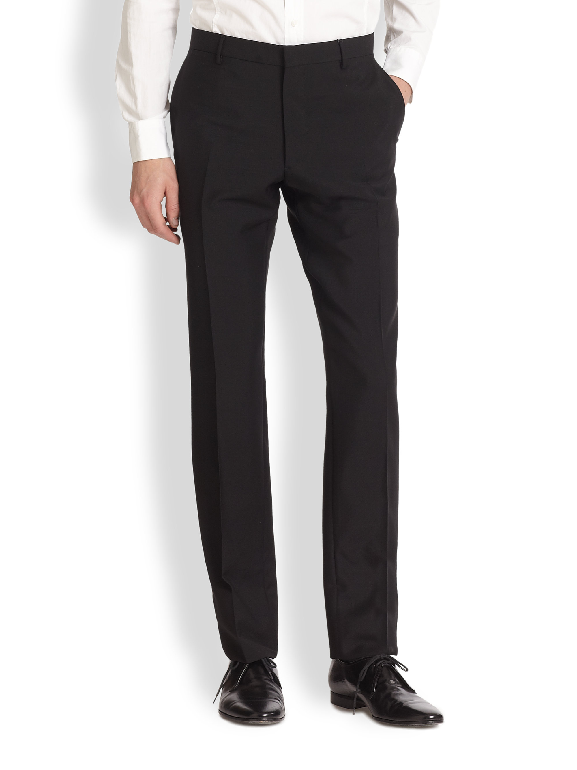 Burberry Millbank Mohair Trousers in Black for Men - Lyst