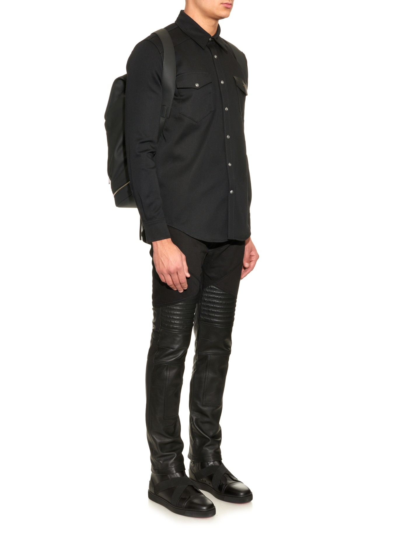 Christian louboutin Sneak Leather High-top Sneakers in Black for ...  