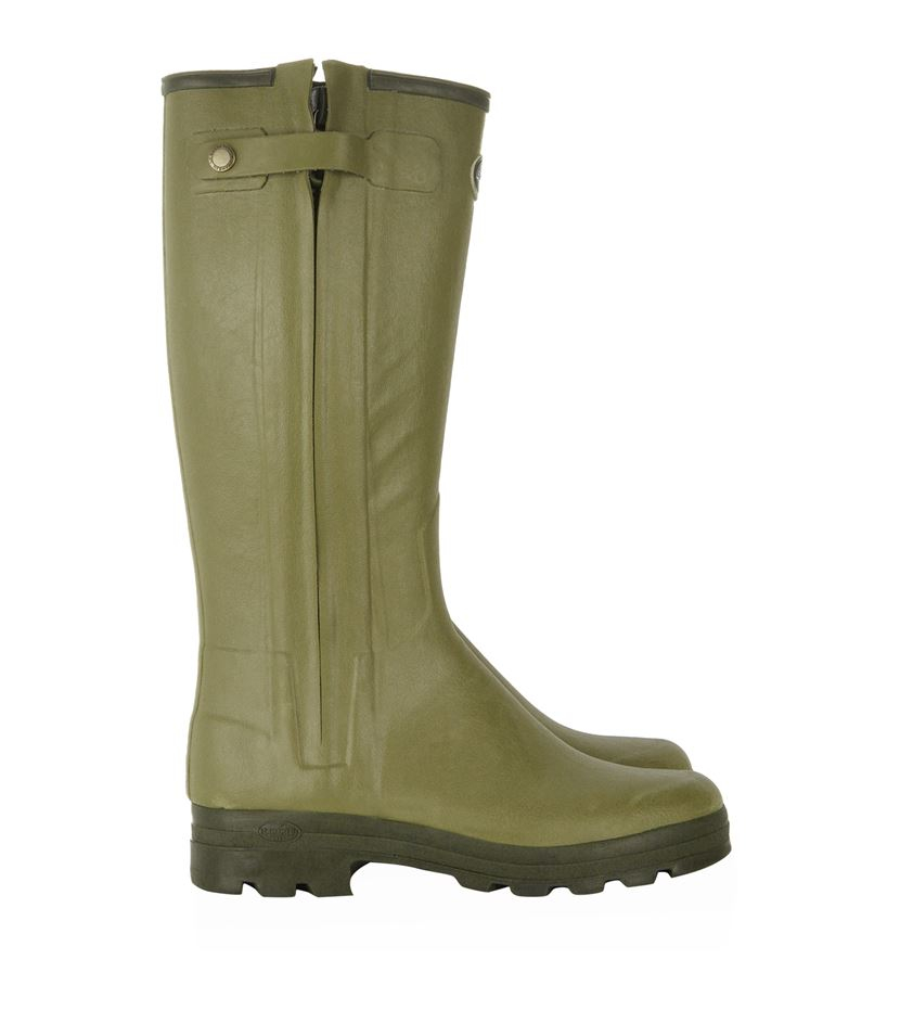 Le chameau Chasseur Leather Lined Wellington Boots in Green | Lyst